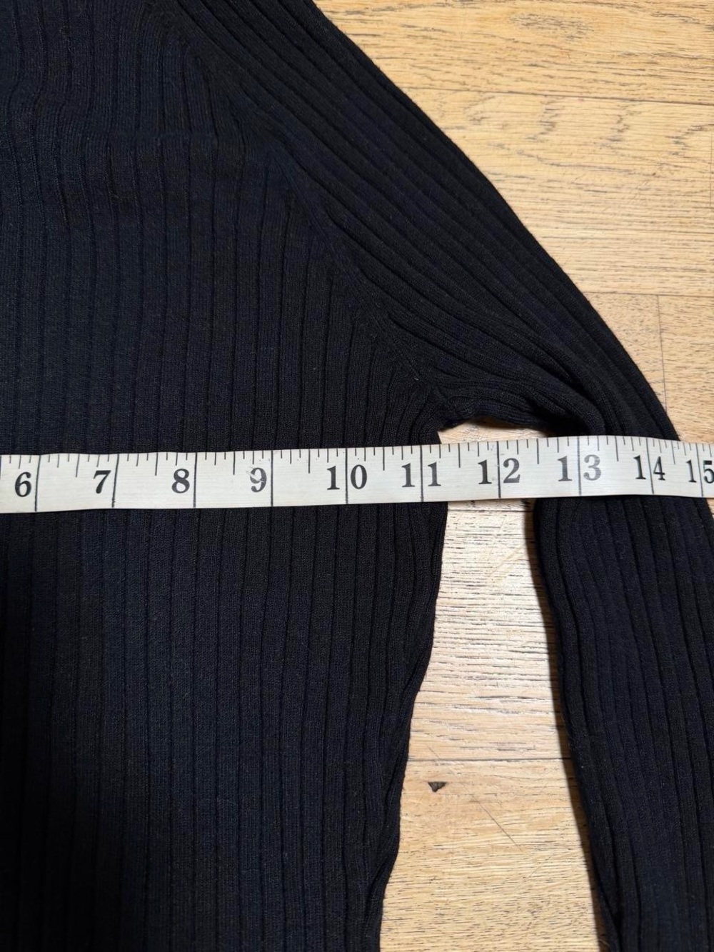 Black Ribbed Turtle Neck Long Sleeve - Picture 5 of 5